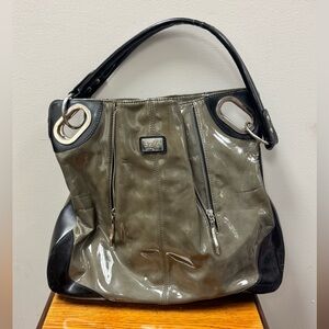Beijo Black and Gray Shoulder Bag